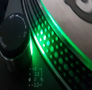 Technics 1210 Green strobe light