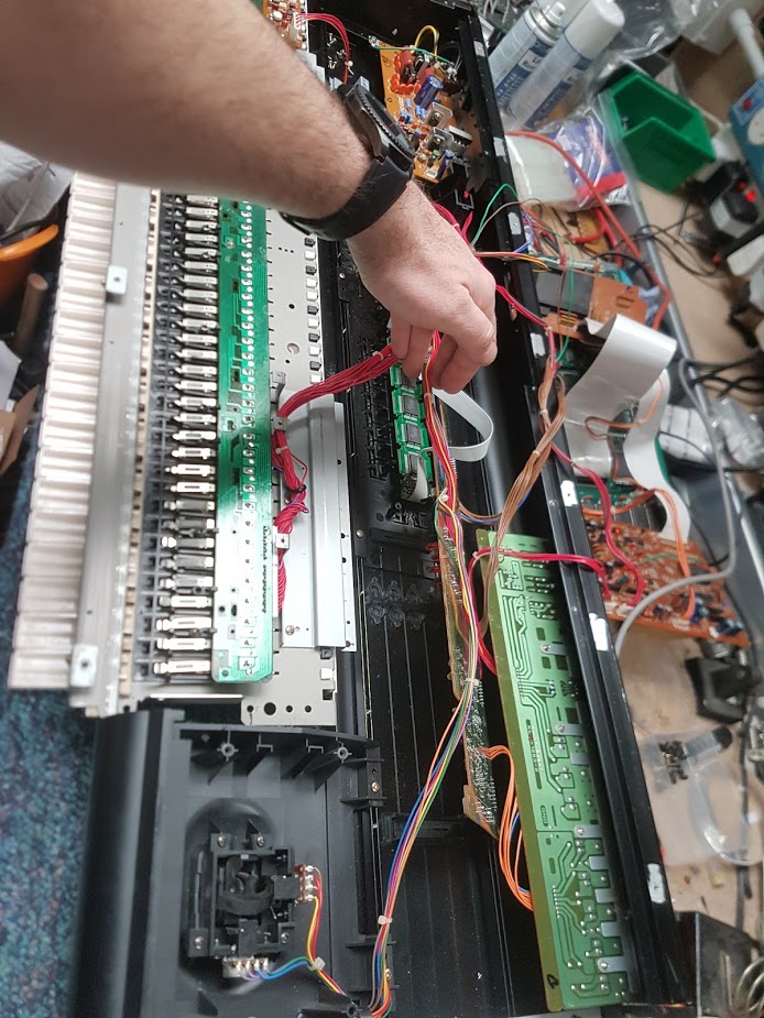 Inside of electric Piano for repair