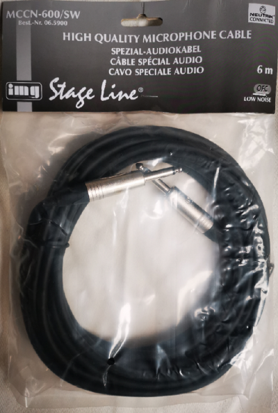 6m guitar cable with neutrik connectors