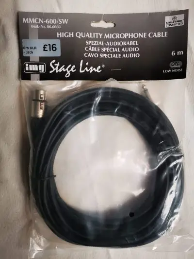 Xlr microphone cable neutrik ends